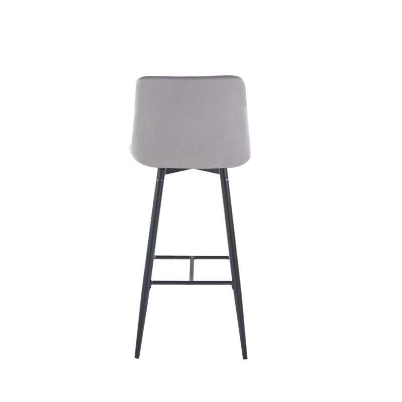 Gray velvet barstool (black frame) Gray velvet barstool (black frame)