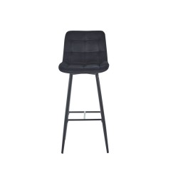 Black velvet bar stool (black frame) Black velvet bar stool (black frame)