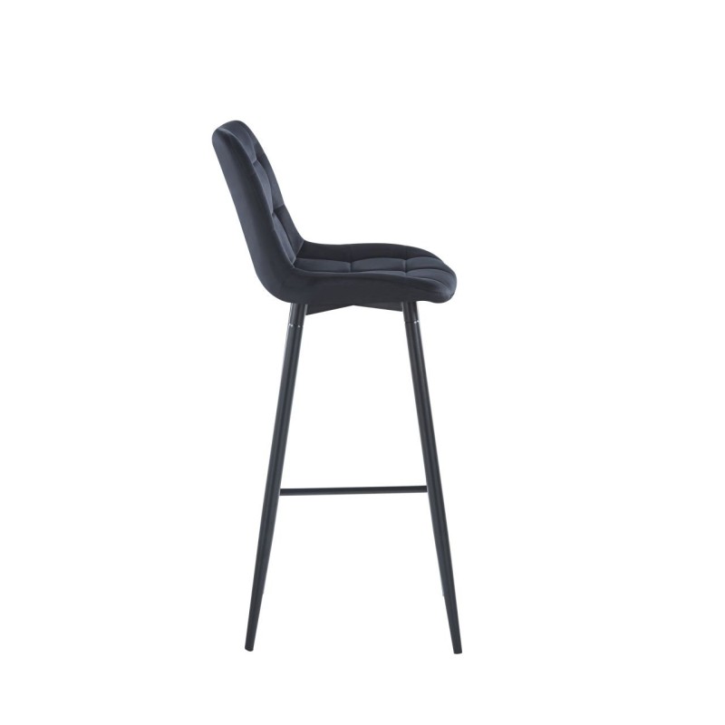 Black velvet bar stool (black frame) Black velvet bar stool (black frame)