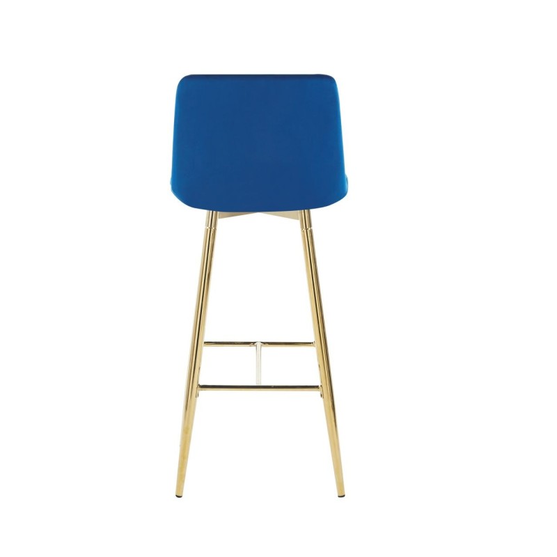 Blue velvet bar stool (gold frame) Blue velvet bar stool (gold frame)