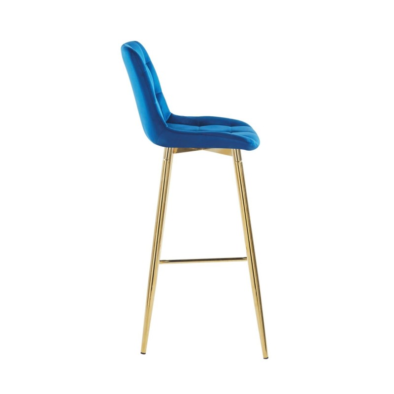 Blue velvet bar stool (gold frame) Blue velvet bar stool (gold frame)