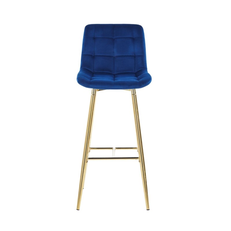 Blue velvet bar stool (gold frame) Blue velvet bar stool (gold frame)