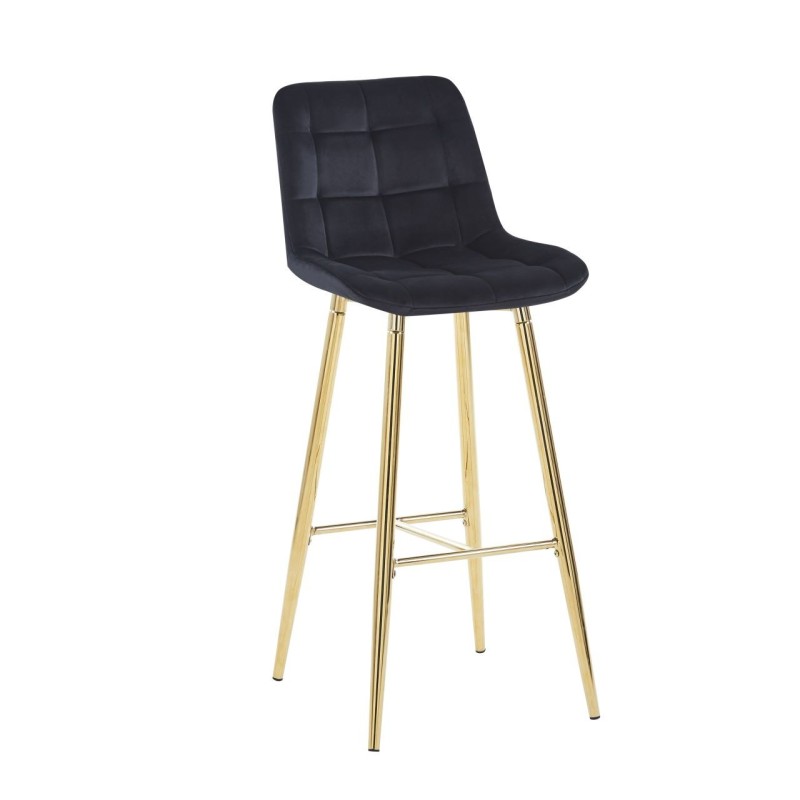 Black velvet bar stool (golden frame) Black velvet bar stool (golden frame)