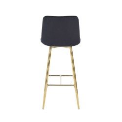 Black velvet bar stool (golden frame) Black velvet bar stool (golden frame)