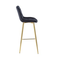 Black velvet bar stool (golden frame) Black velvet bar stool (golden frame)