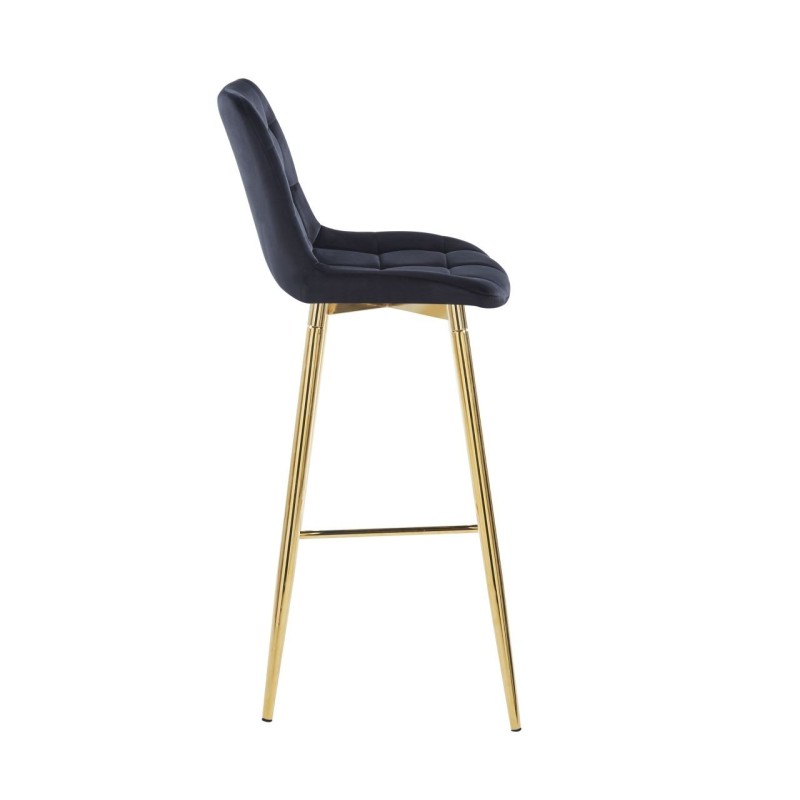 Black velvet bar stool (golden frame) Black velvet bar stool (golden frame)
