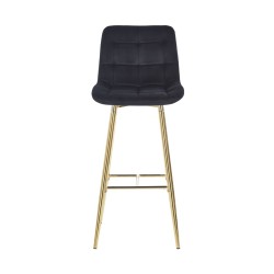 Black velvet bar stool (golden frame) Black velvet bar stool (golden frame)