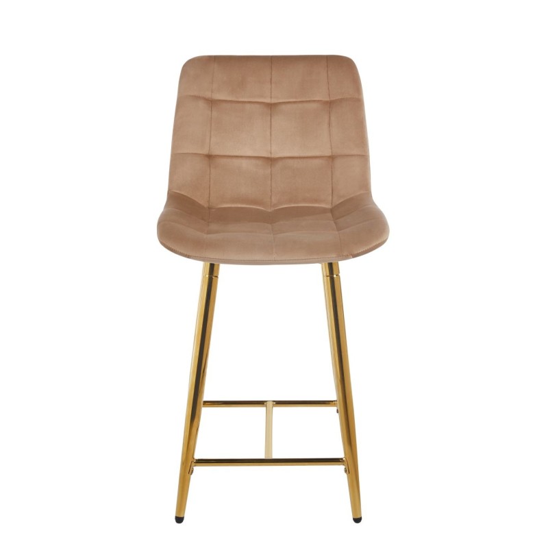 Velvet Cappuccino Bar Stool (golden frame) Velvet Cappuccino Bar Stool (golden frame)