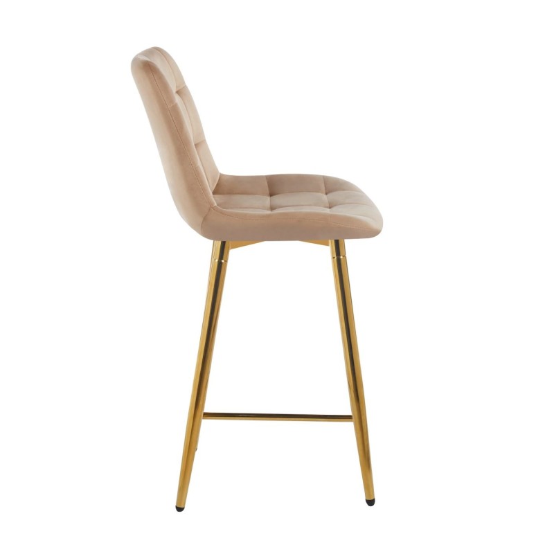 Velvet Cappuccino Bar Stool (golden frame) Velvet Cappuccino Bar Stool (golden frame)