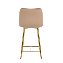 Velvet Cappuccino Bar Stool (golden frame) Velvet Cappuccino Bar Stool (golden frame)