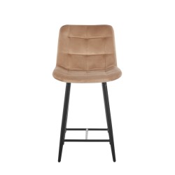 Velvet cappuccino bar stool (black frame) Velvet cappuccino bar stool (black frame)