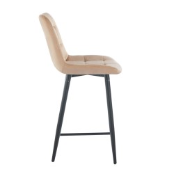 Velvet cappuccino bar stool (black frame) Velvet cappuccino bar stool (black frame)