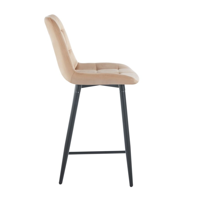 Velvet cappuccino bar stool (black frame) Velvet cappuccino bar stool (black frame)