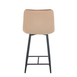 Velvet cappuccino bar stool (black frame) Velvet cappuccino bar stool (black frame)