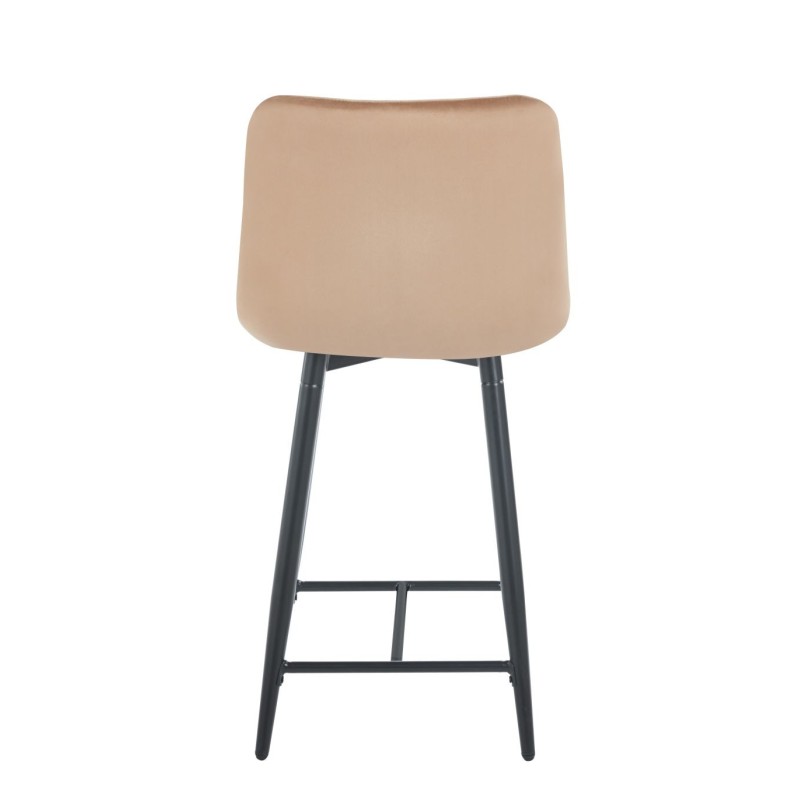 Velvet cappuccino bar stool (black frame) Velvet cappuccino bar stool (black frame)