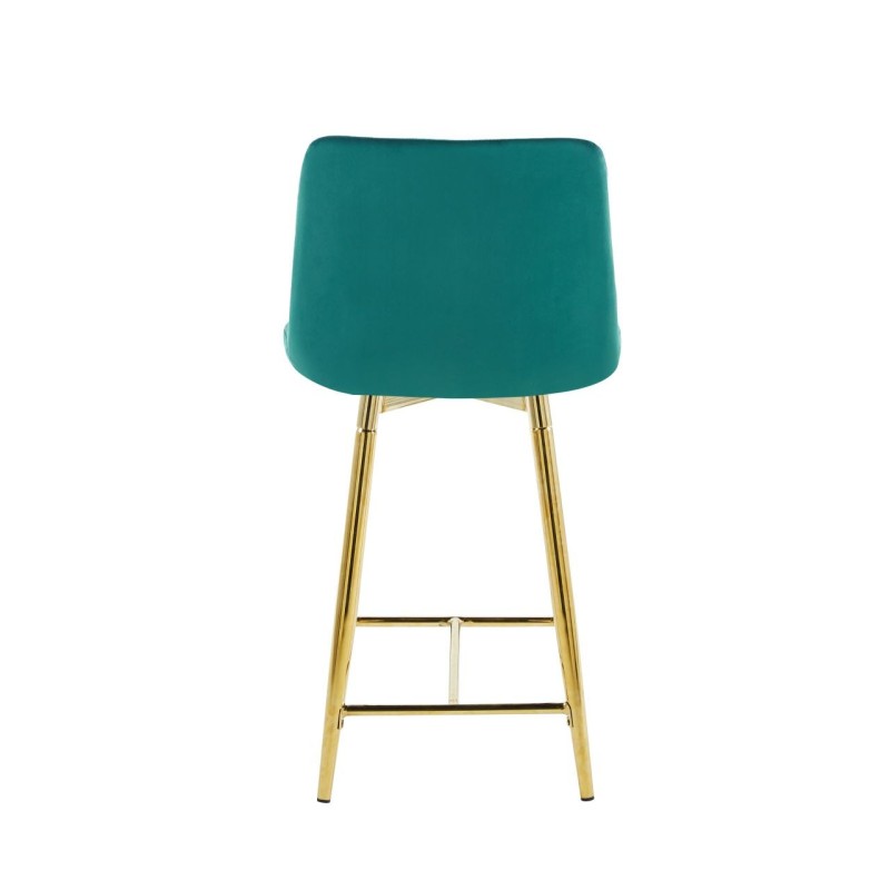 Green velvet bar stool (gold frame) Green velvet bar stool (gold frame)