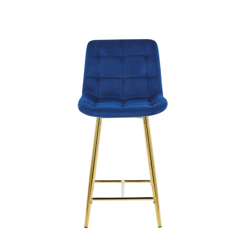 Blue velvet bar stool (gold frame) Blue velvet bar stool (gold frame)
