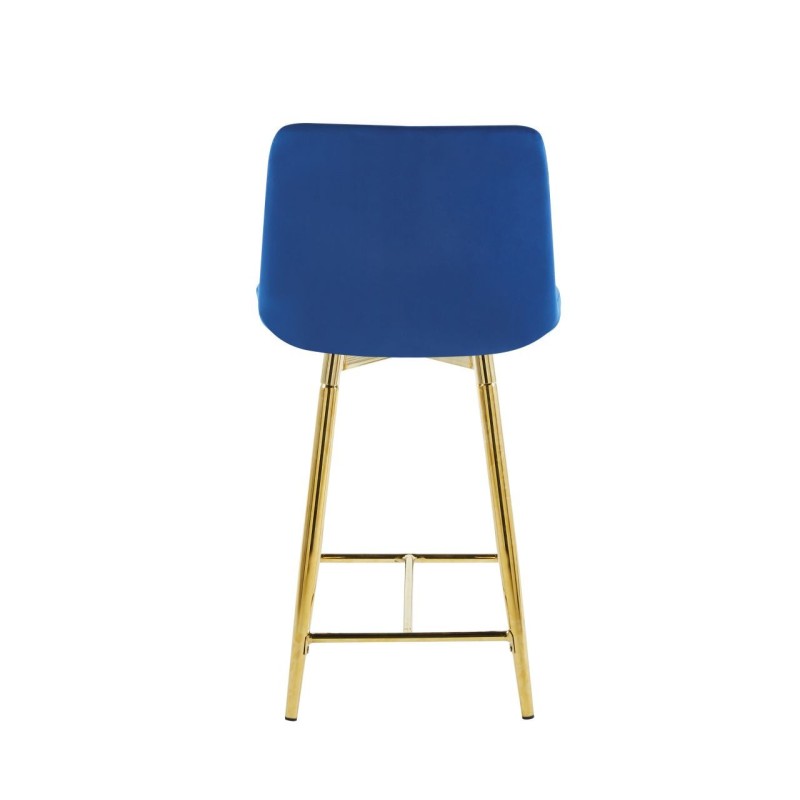 Blue velvet bar stool (gold frame) Blue velvet bar stool (gold frame)
