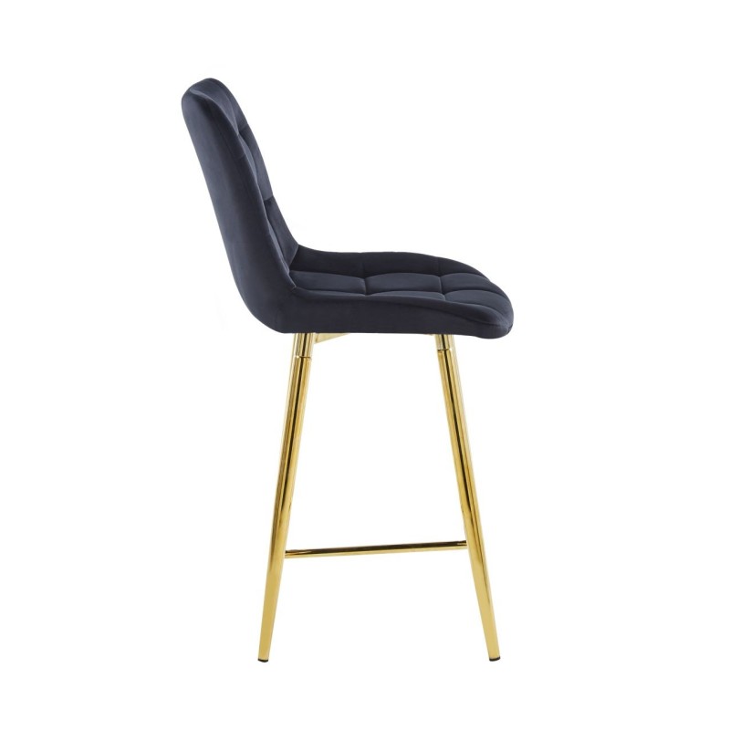 Black velvet bar stool (golden frame) Black velvet bar stool (golden frame)