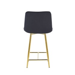 Black velvet bar stool (golden frame) Black velvet bar stool (golden frame)