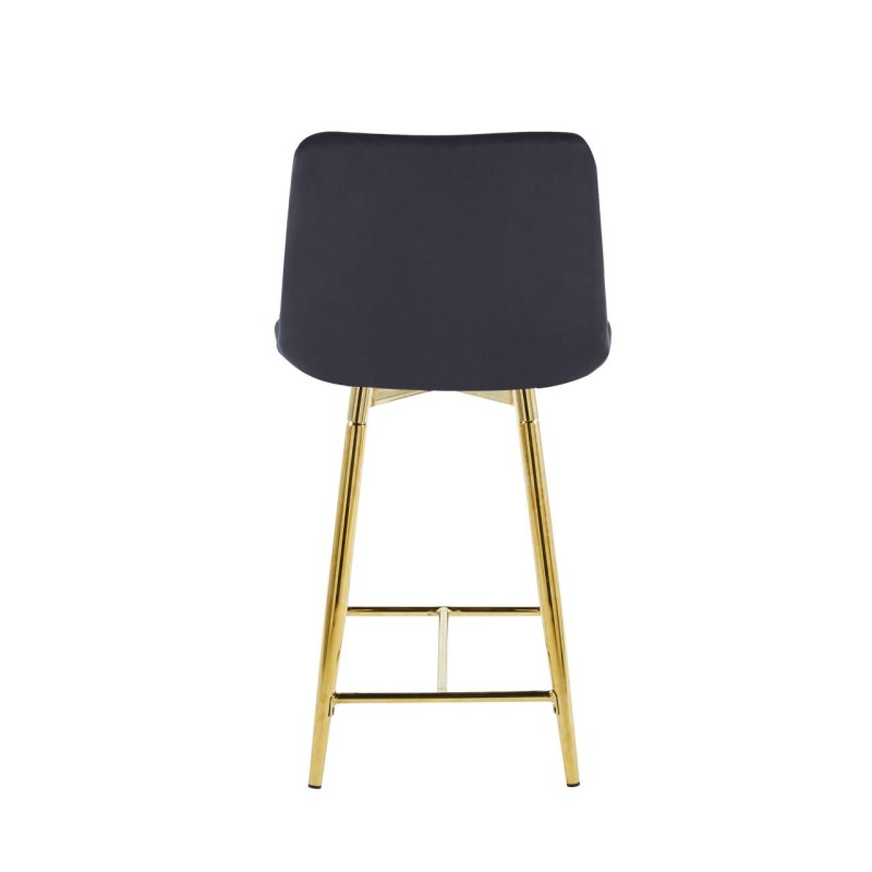Black velvet bar stool (golden frame) Black velvet bar stool (golden frame)