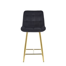 Black velvet bar stool (golden frame) Black velvet bar stool (golden frame)