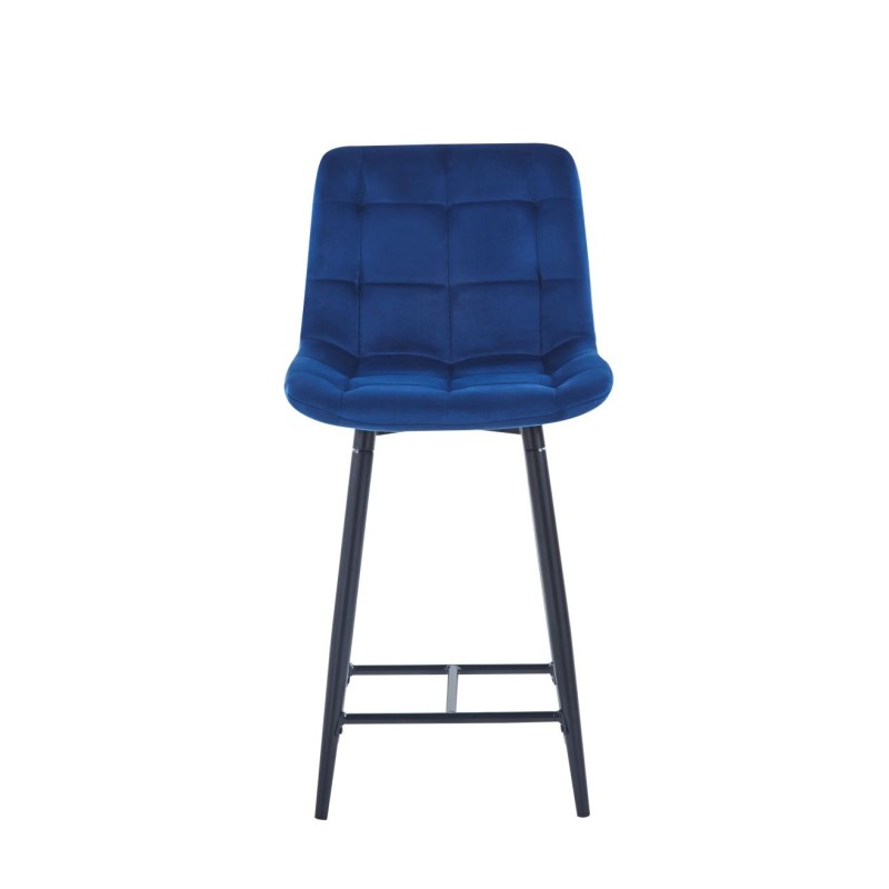 Blue velvet bar stool (black frame) Blue velvet bar stool (black frame)