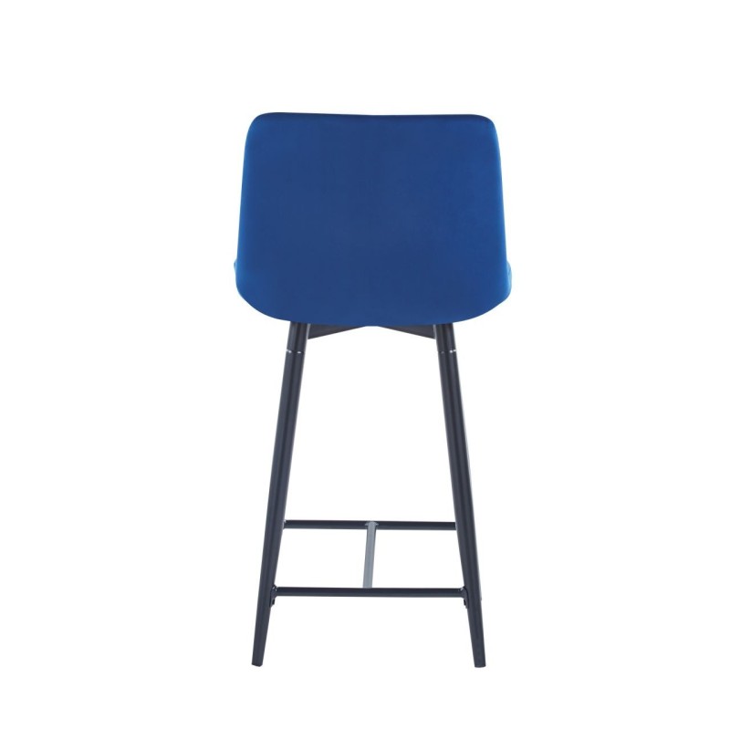 Blue velvet bar stool (black frame) Blue velvet bar stool (black frame)