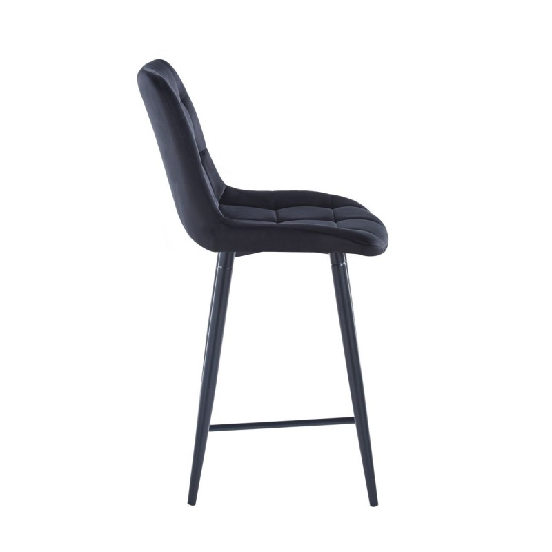 Black velvet bar stool (black frame) Black velvet bar stool (black frame)