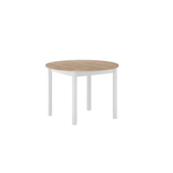 Extendable table (golden oak craft/white) 100(140)x100