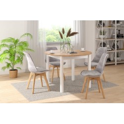 Extendable table (golden oak craft/white) 100(140)x100 Extendable table (golden oak craft/white) 100(140)x100