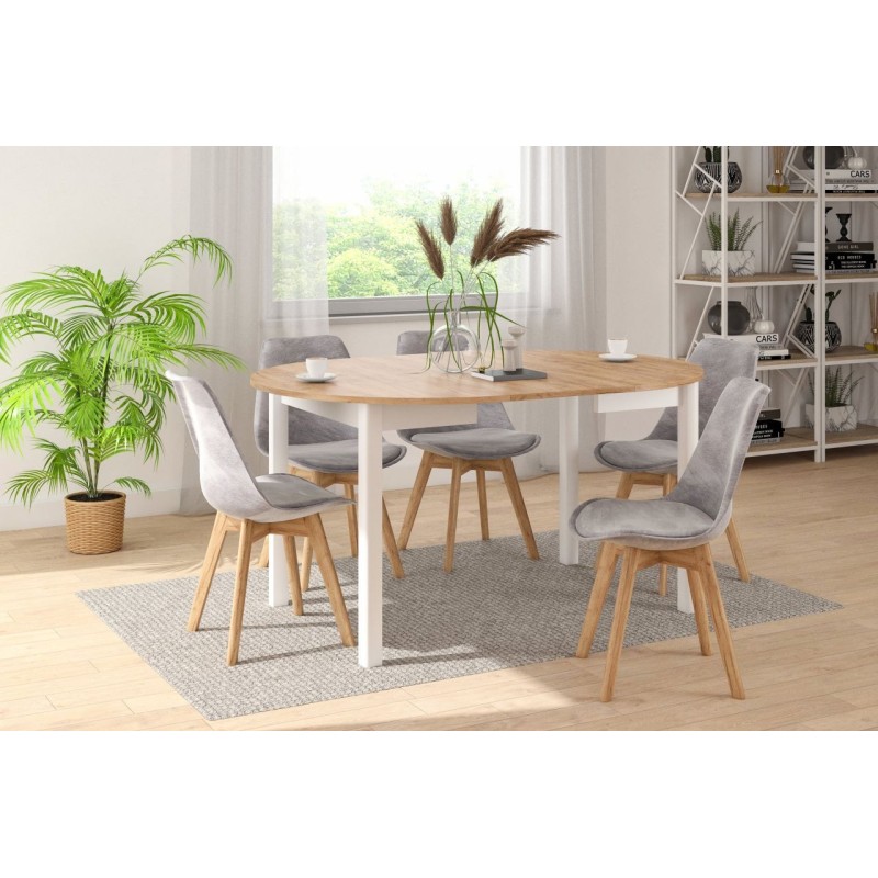 Extendable table (golden oak craft/white) 100(140)x100 Extendable table (golden oak craft/white) 100(140)x100