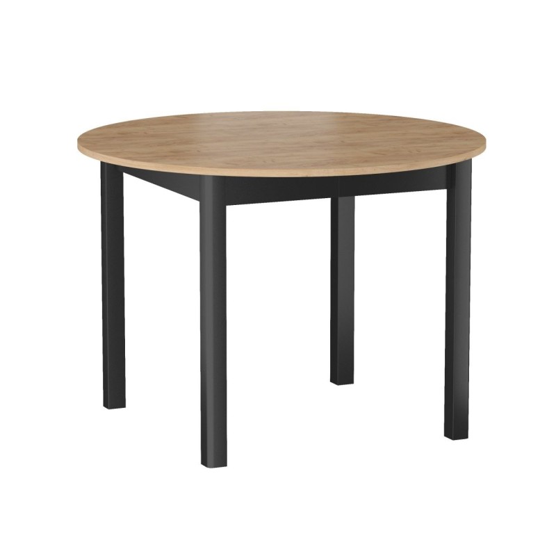 Extendable table (golden oak craft/black) 100(140)x100 Extendable table (golden oak craft/black) 100(140)x100