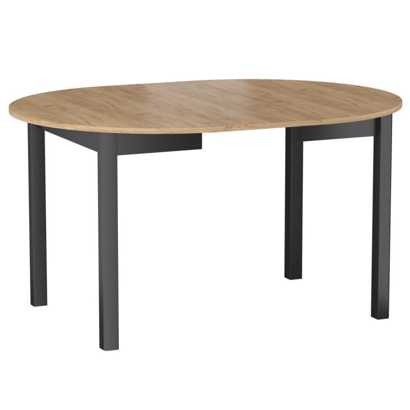 Extendable table (golden oak craft/black) 100(140)x100 Extendable table (golden oak craft/black) 100(140)x100