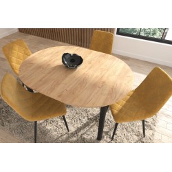 Extendable table (golden oak craft/black) 100(140)x100 Extendable table (golden oak craft/black) 100(140)x100