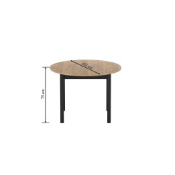 Extendable table (golden oak craft/black) 100(140)x100 Extendable table (golden oak craft/black) 100(140)x100