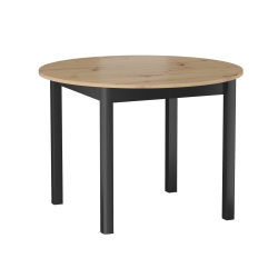 Extendable table (artisan oak/black) 100(140)x100