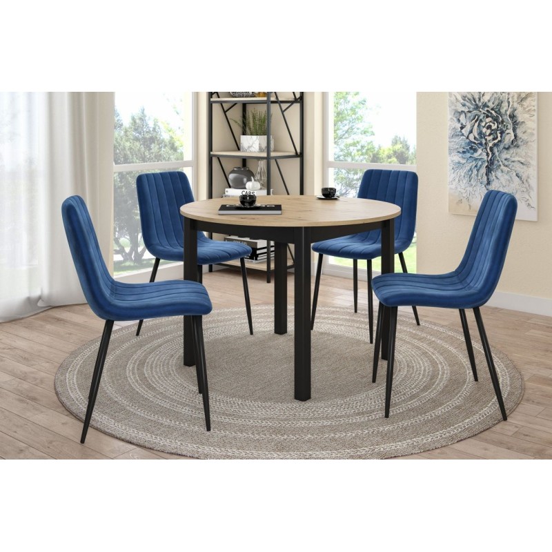 Extendable table (artisan oak/black) 100(140)x100 Extendable table (artisan oak/black) 100(140)x100