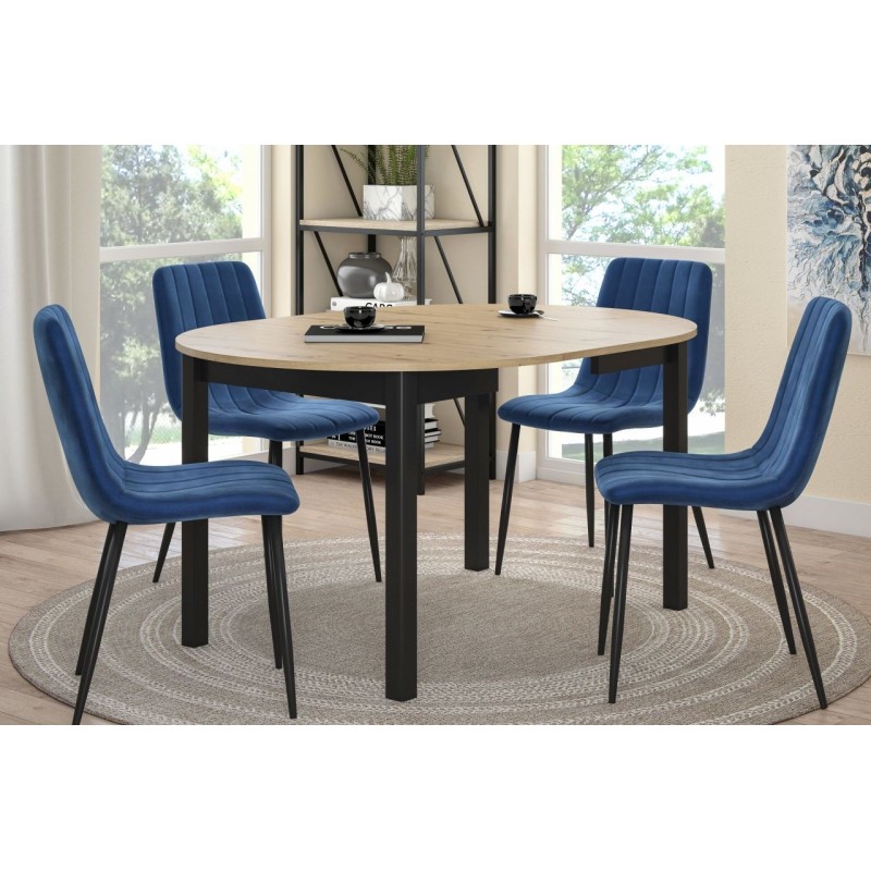 Extendable table (artisan oak/black) 100(140)x100 Extendable table (artisan oak/black) 100(140)x100