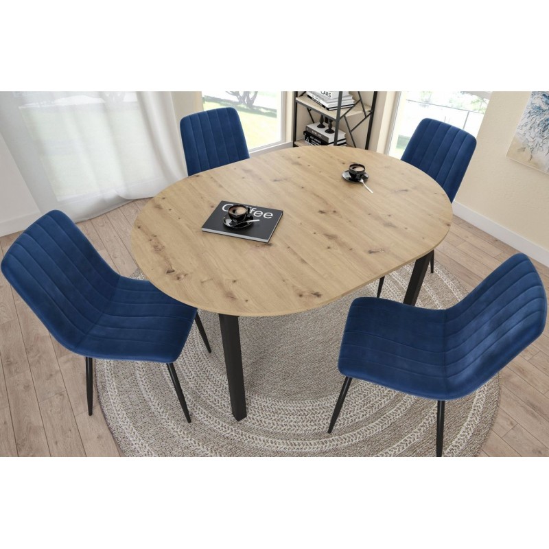 Extendable table (artisan oak/black) 100(140)x100 Extendable table (artisan oak/black) 100(140)x100
