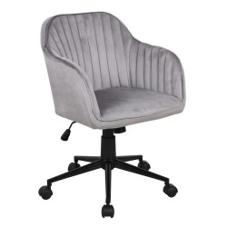 Velvet swivel chair (gray)