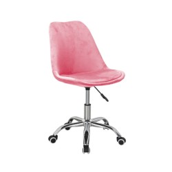 Velvet swivel chair (pink)