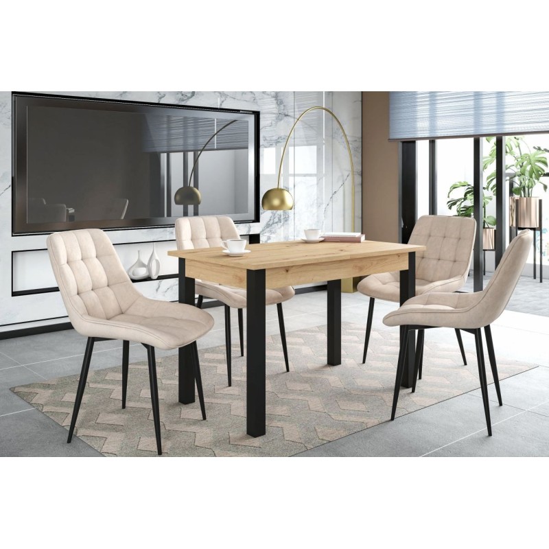 Extendable table (artisan oak + black) 120(160)x70 Extendable table (artisan oak + black) 120(160)x70