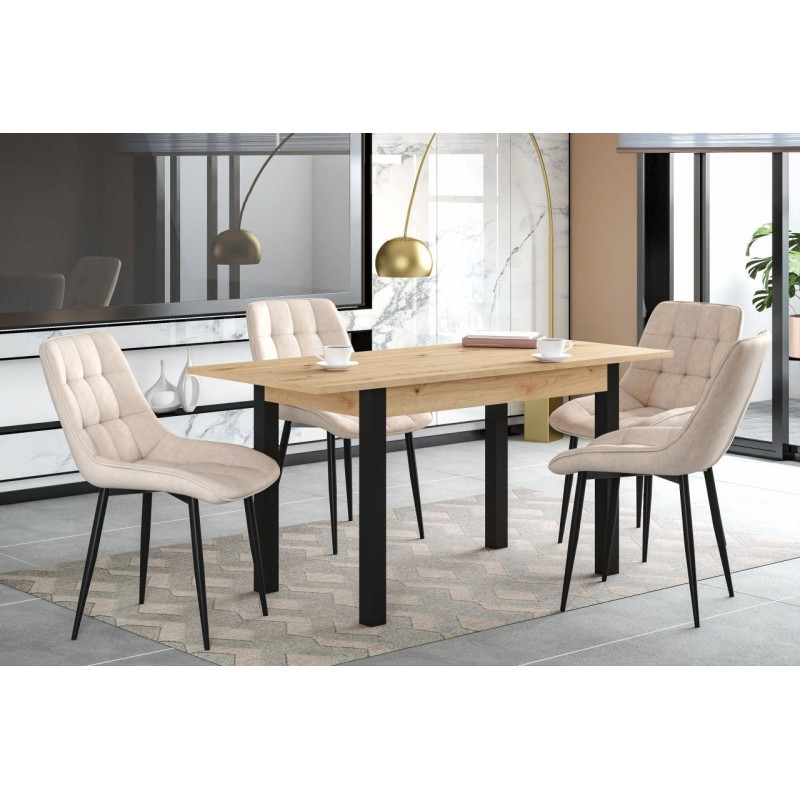 Extendable table (artisan oak + black) 120(160)x70 Extendable table (artisan oak + black) 120(160)x70