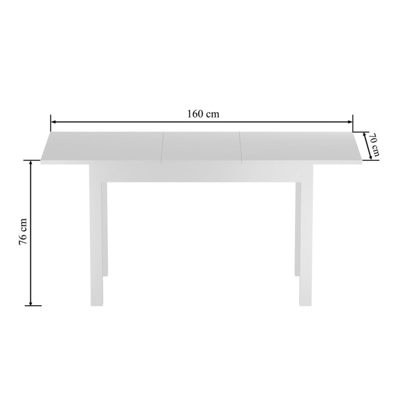 Extendable table (white) 120(160)x70 Extendable table (white) 120(160)x70