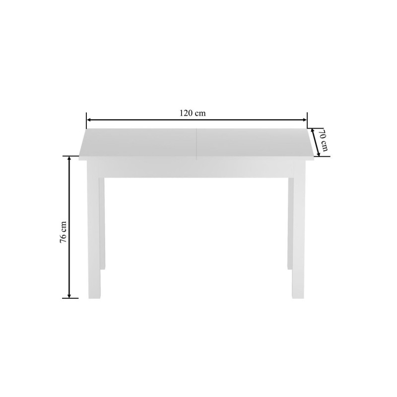 Extendable table (white) 120(160)x70 Extendable table (white) 120(160)x70