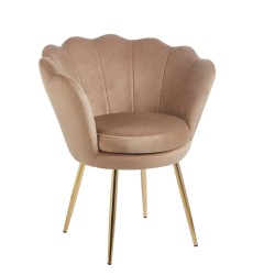 Fotel velvet (cappuccino) /nogi złote/