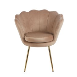 Fotel velvet (cappuccino) /nogi złote/ Fotel velvet (cappuccino) /nogi złote/