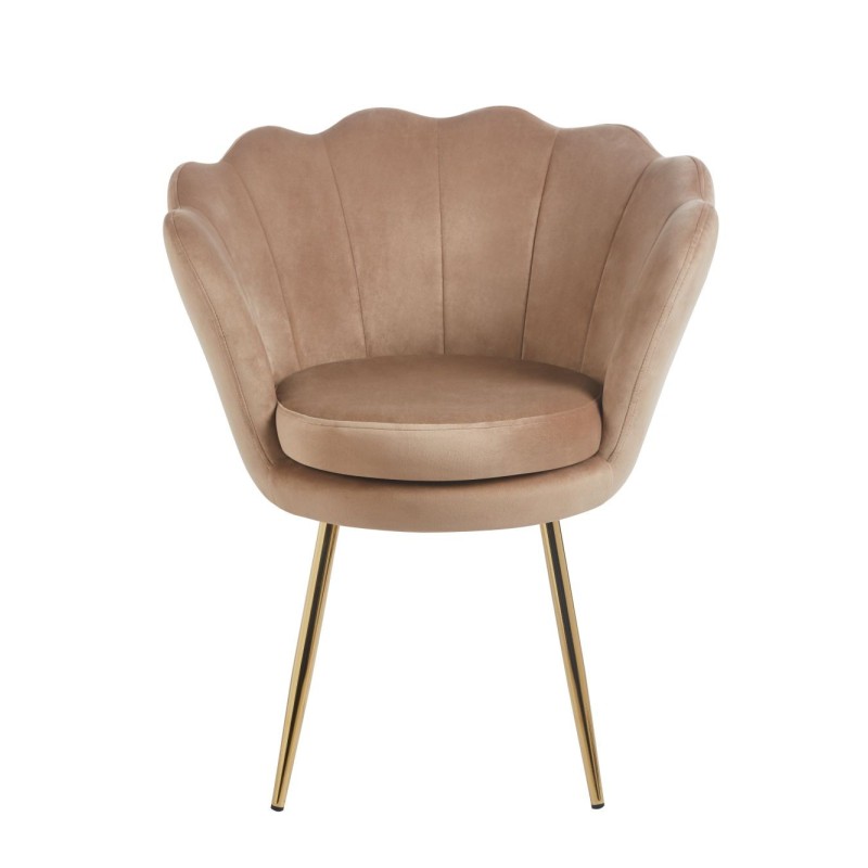 Velvet armchair (cappuccino) /golden legs/ Velvet armchair (cappuccino) /golden legs/