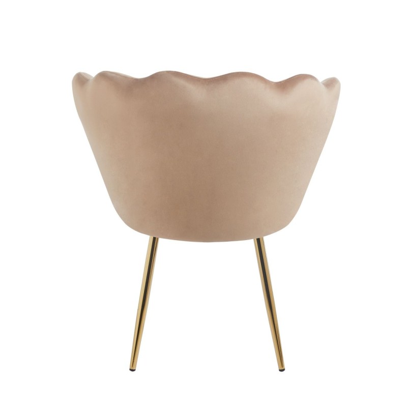 Fotel velvet (cappuccino) /nogi złote/ Fotel velvet (cappuccino) /nogi złote/